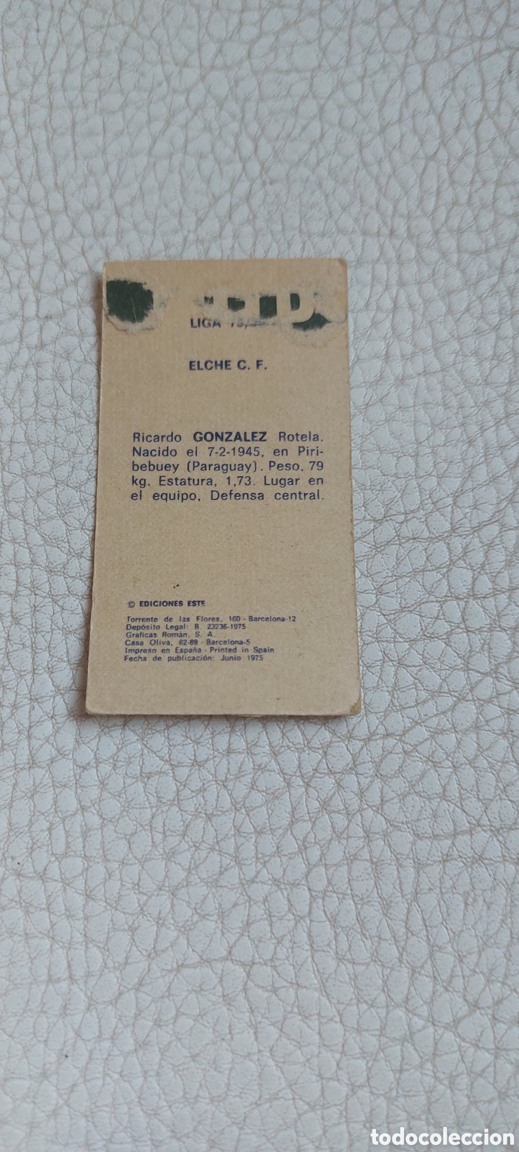Cromos de f&uacute;tbol: Gonzalez elche 75/76 - Foto 2