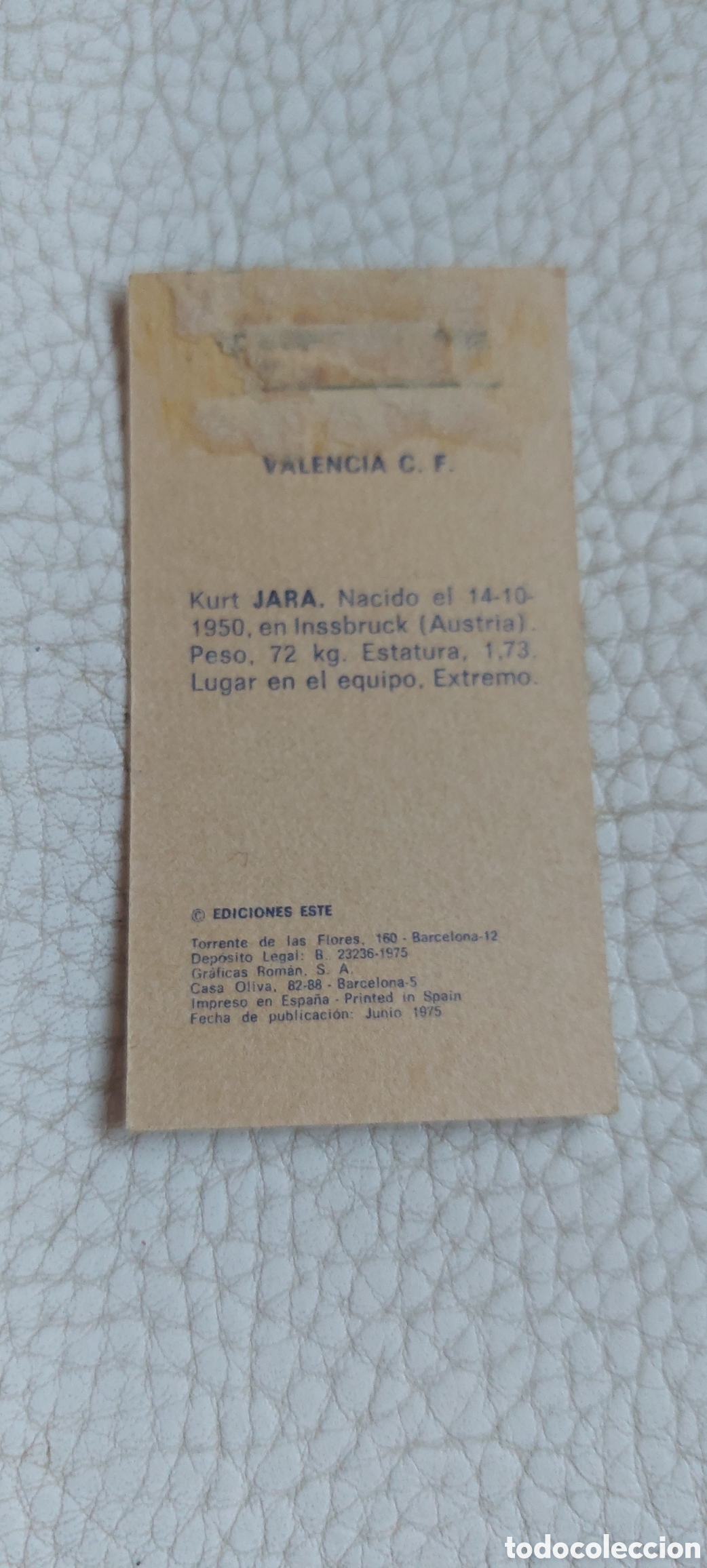Cromos de f&uacute;tbol: Jara Valencia 75/76 - Foto 2