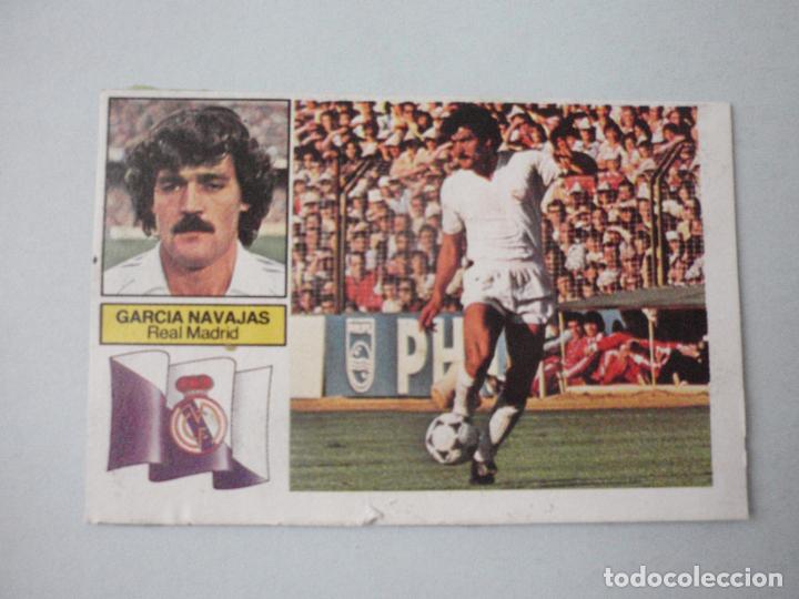 Cromos de Fútbol: Cromo de futbol GARCÍA NAVAJAS Real Madrid BAJA VERSIÓN SIN PUBLICIDAD LIGA EDICIONES ESTE 1982 1983 - Foto 1
