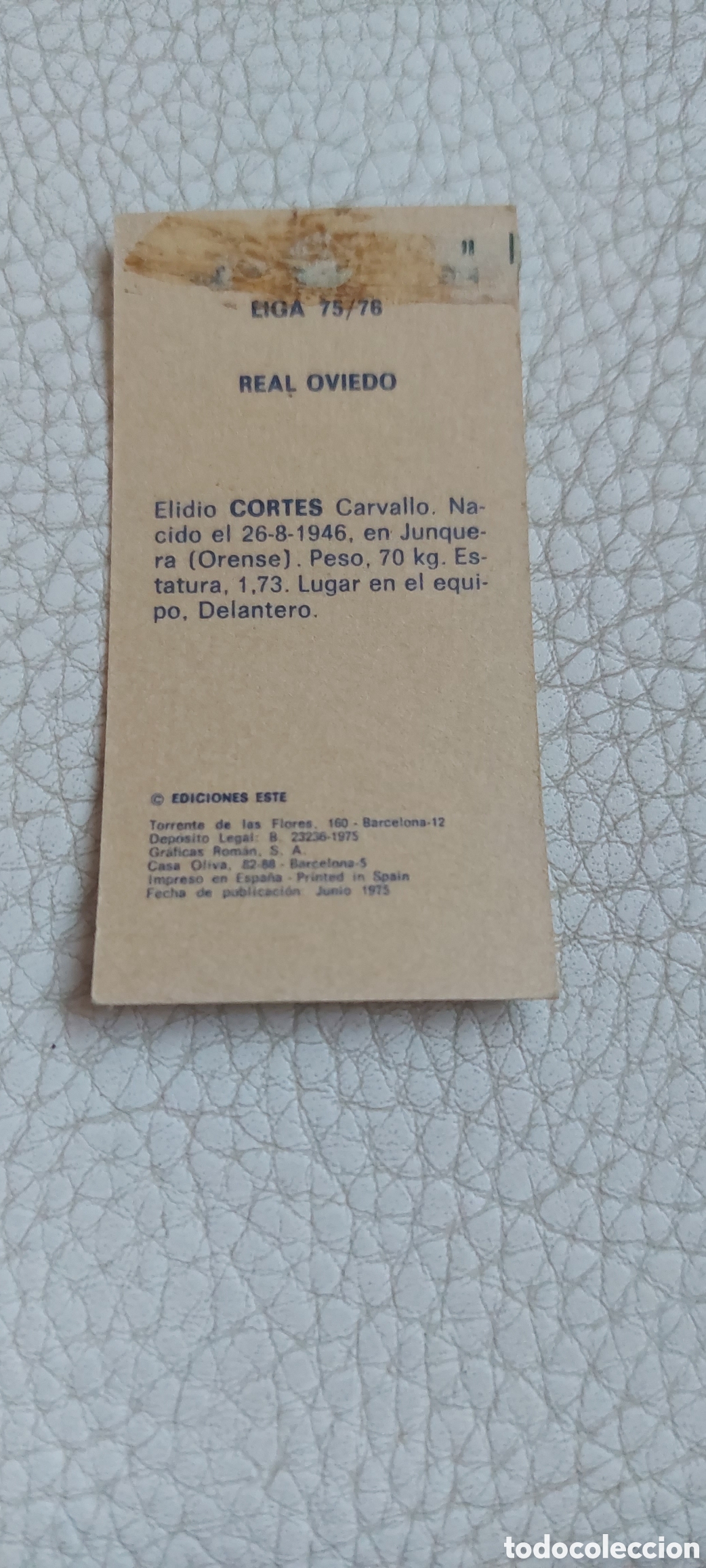 Cromos de f&uacute;tbol: Cortes oviedo 75/76 - Foto 2