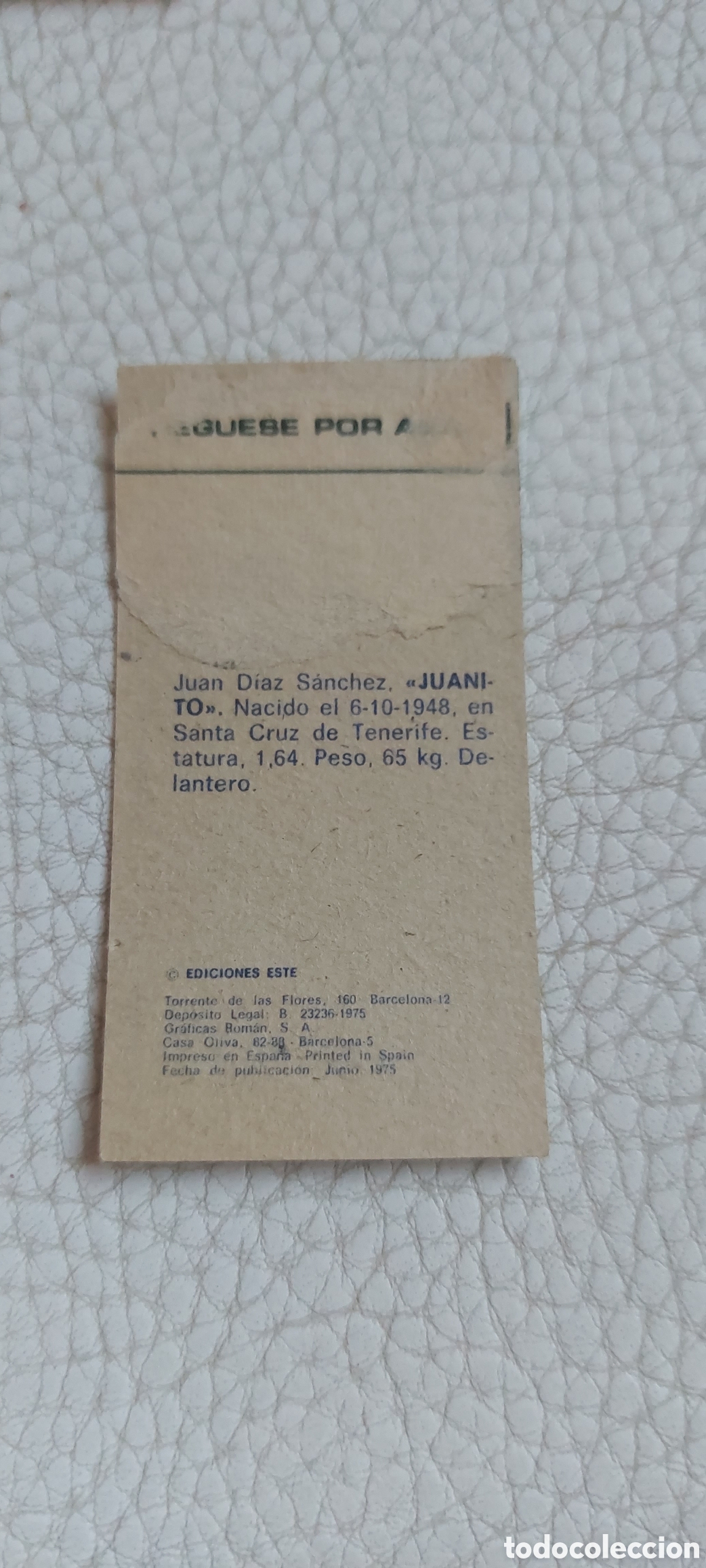 Cromos de f&uacute;tbol: Juanito hercules 75/76 - Foto 2
