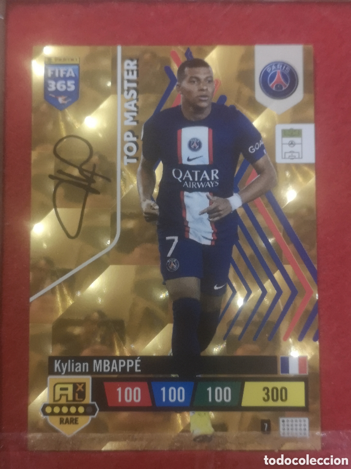 Cromos de f&uacute;tbol: FIFA 365 ADRENALYN 2023 TOP MASTER KYLIAN MBAPPE 7 FIRMADA