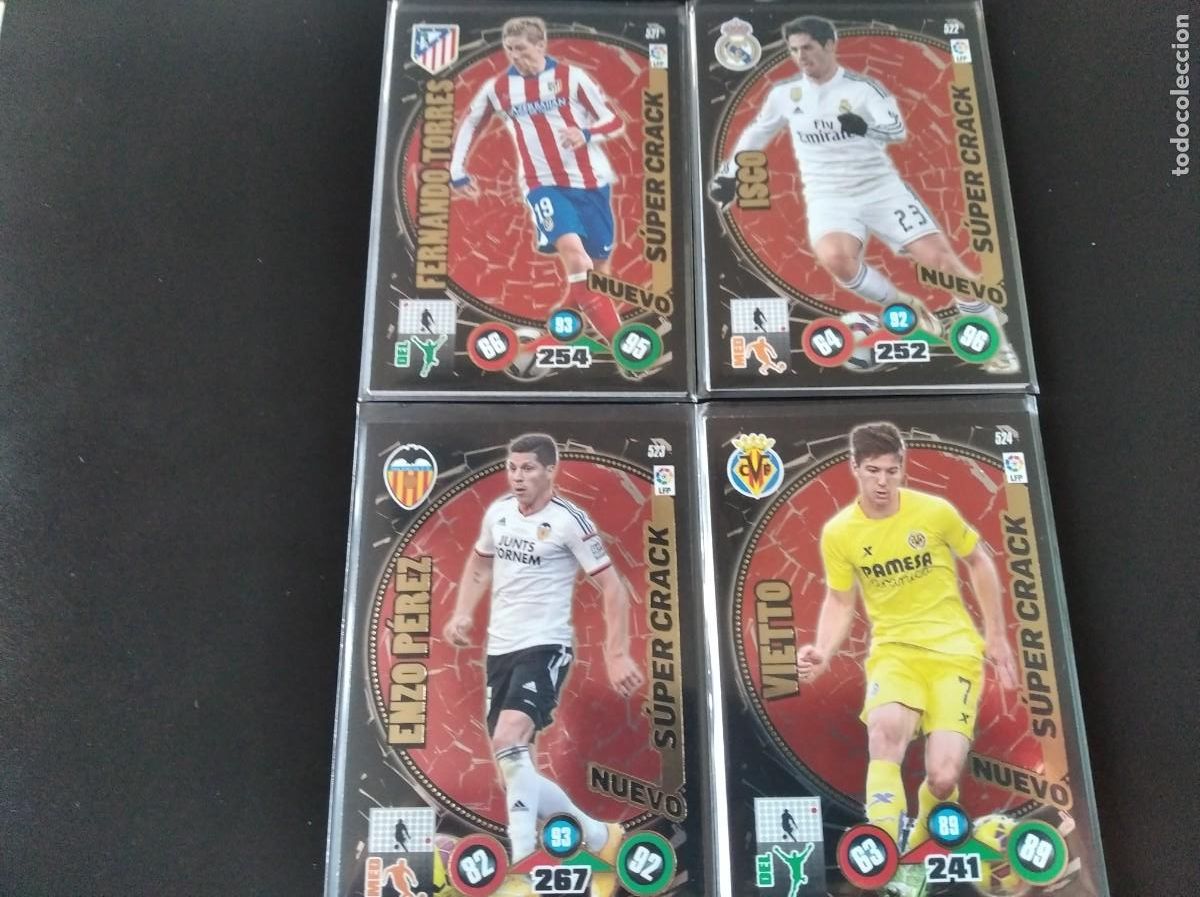 Cromos de f&uacute;tbol: Adrenalyn 2014/15 (LOTE DE 4 NUEVO SUPERCRACK).