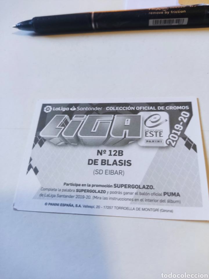 Cromos de f&uacute;tbol: Cromo futbol Eibar,deblasis - Foto 2