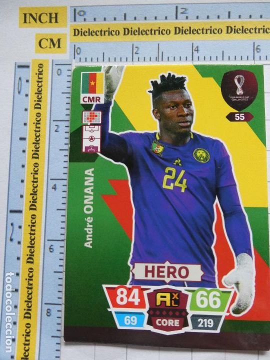 Cromos de F&uacute;tbol: CROMO DE F&Uacute;TBOL. MUNDIAL QATAR 2022 ADRENALYN XL. 55 ONANA CAMER&Uacute;N