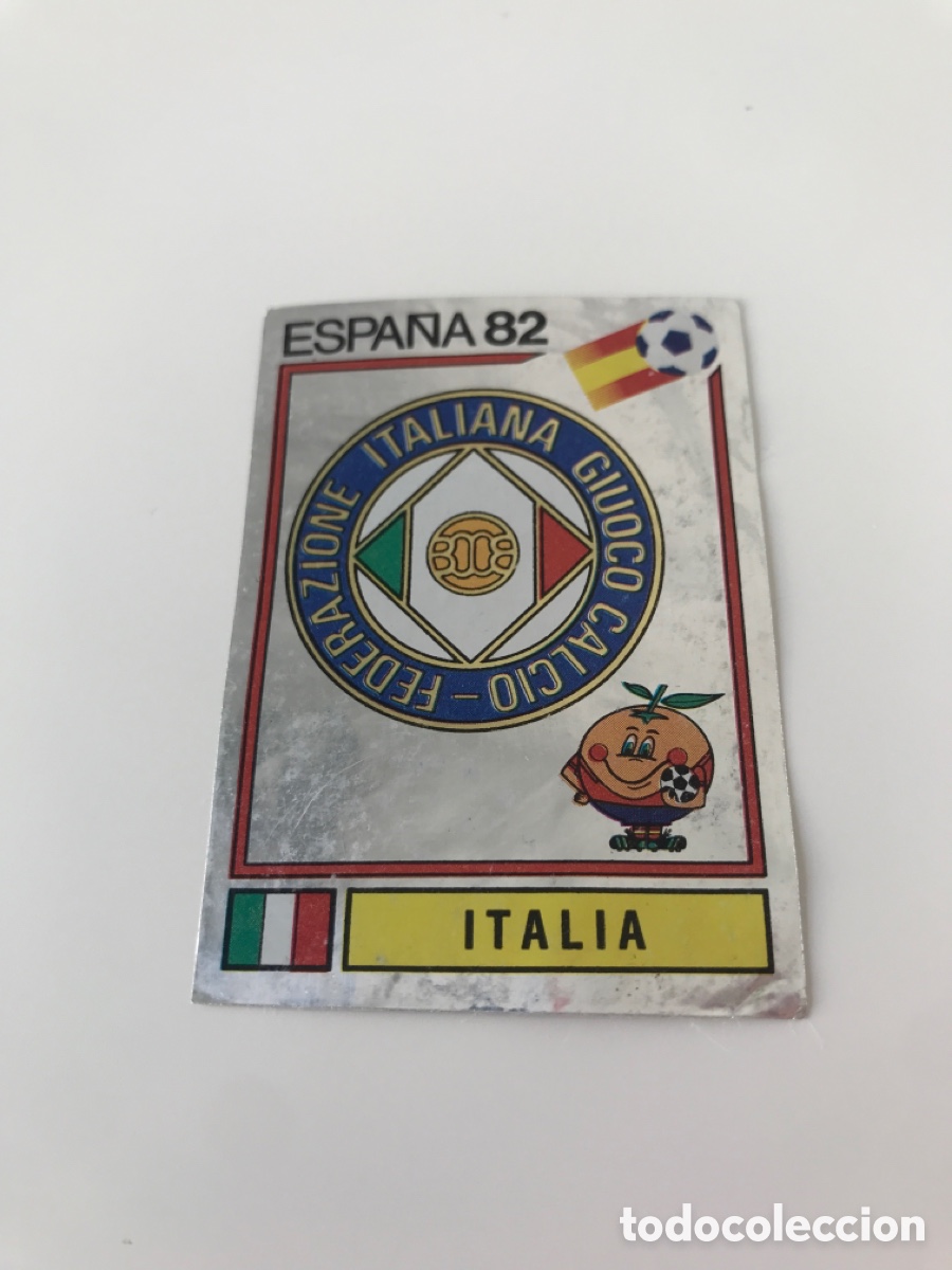 Cromos de F&uacute;tbol: Cromo panini mundial Espa&ntilde;a 82 n&uacute;mero 36 escudo Italia RECUPERADO Sticker album badge world cup 1982