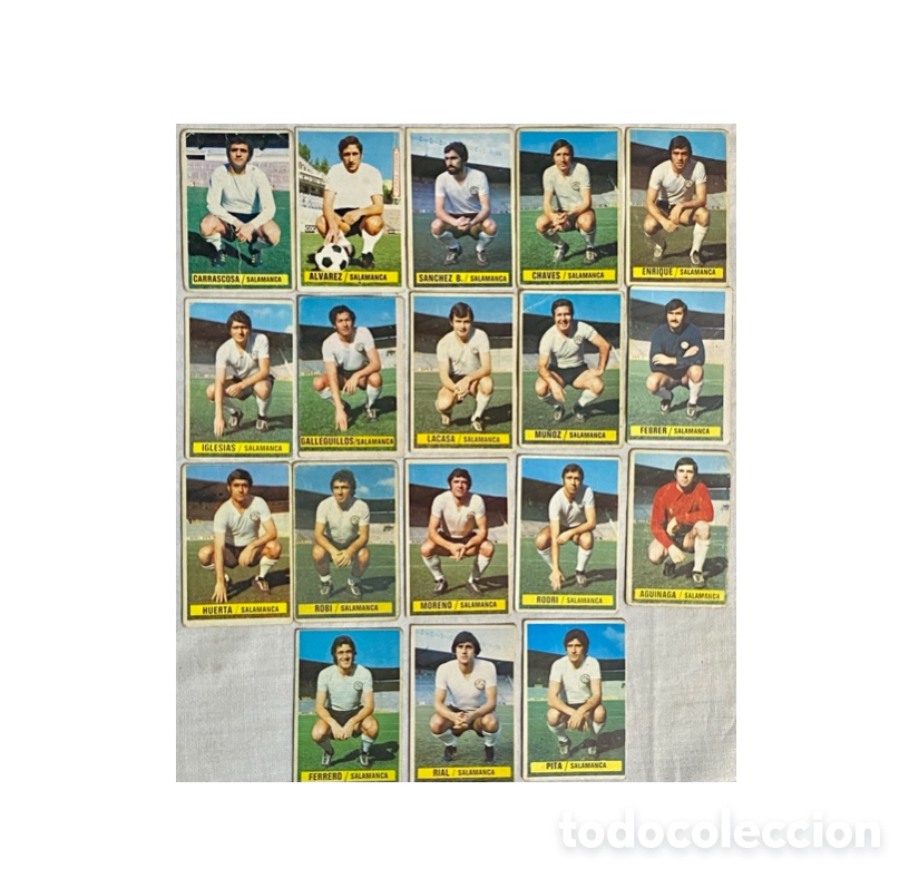 Cromos de Futebol: 18 CROMOS LIGA 1974, UNI&Oacute;N DEPORTIVA SALAMANCA CLUB DE F&Uacute;TBOL. EDICIONES ESTE.