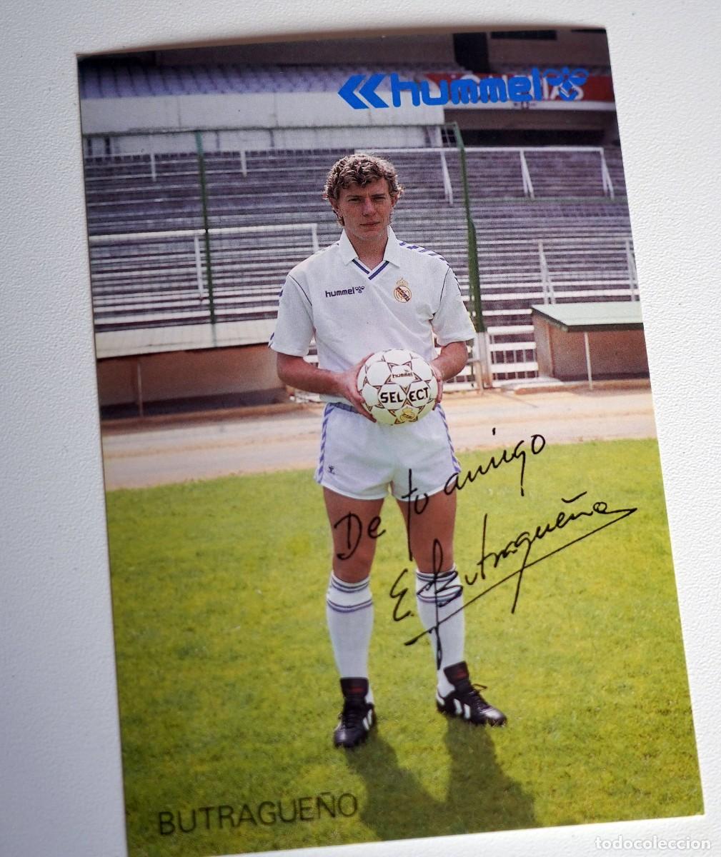 Cromos de F&uacute;tbol: Tarjetas firmadas BUTRAGE&Ntilde;O. 4