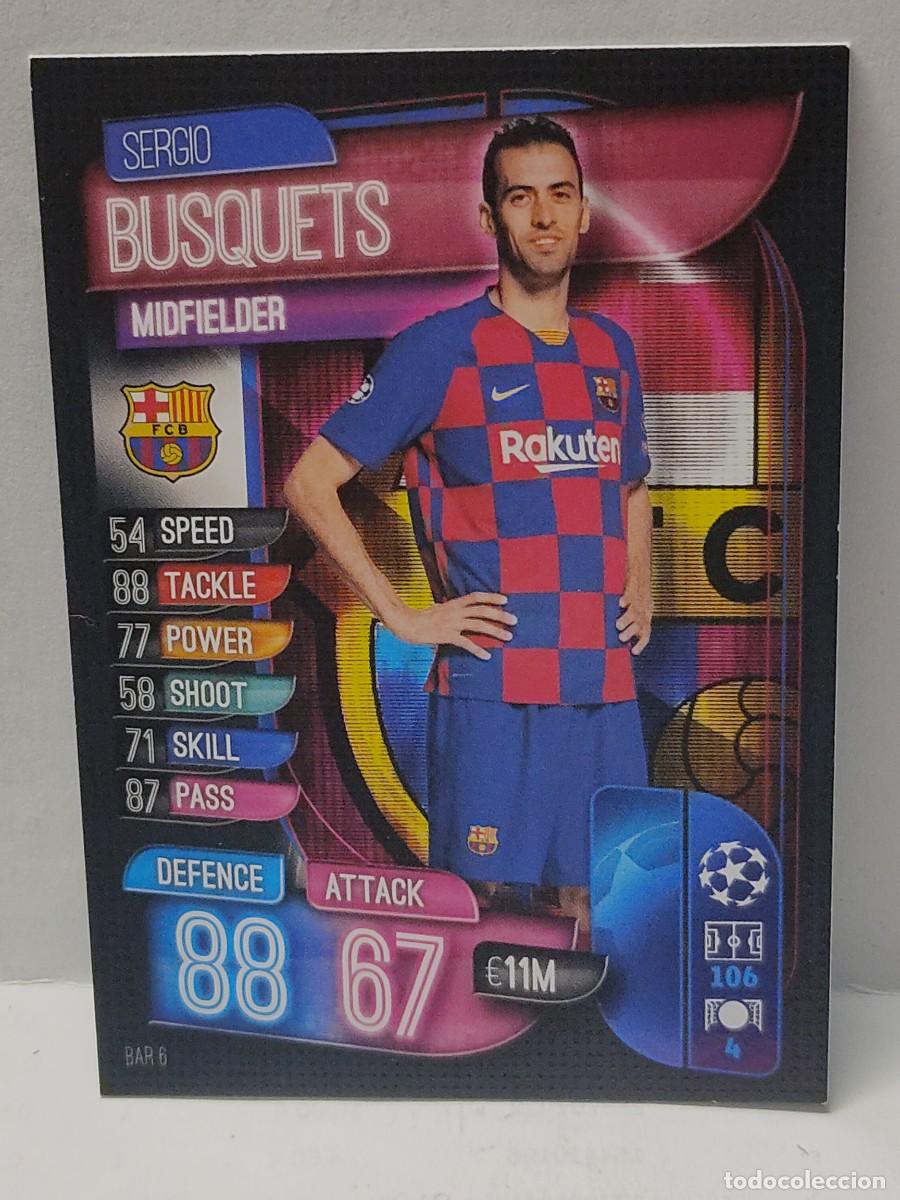 Fu&szlig;ball-Sticker: Cromo TOPPS MATCH ATTAX 19/20 2019 2020 -UEFA CHAMPIONS LEAGUE - BUSQUETS BAR 6