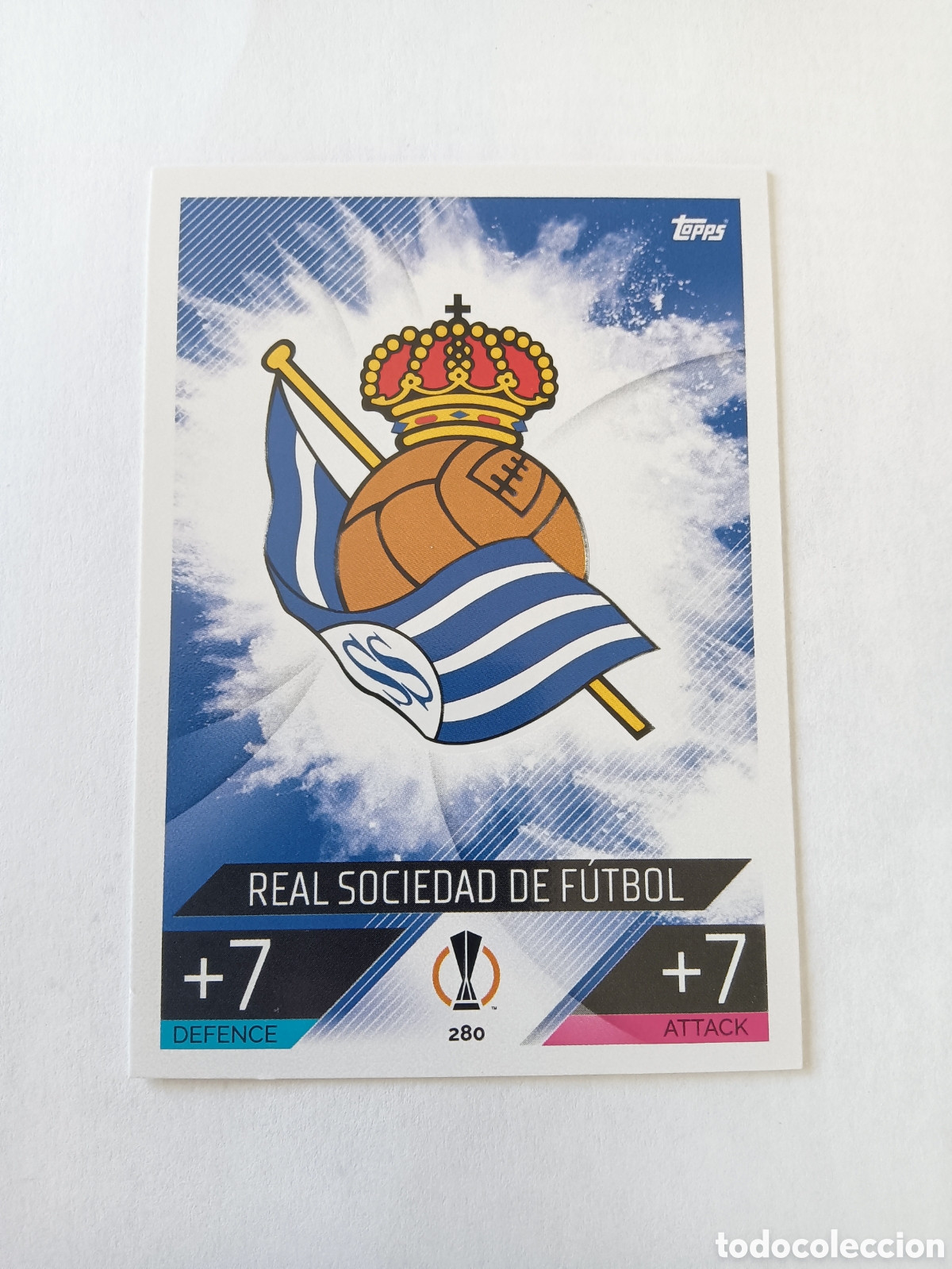 Figurine di Calcio: 280 Real Sociedad Escudo TOPPS MATCH ATTAX 22/23