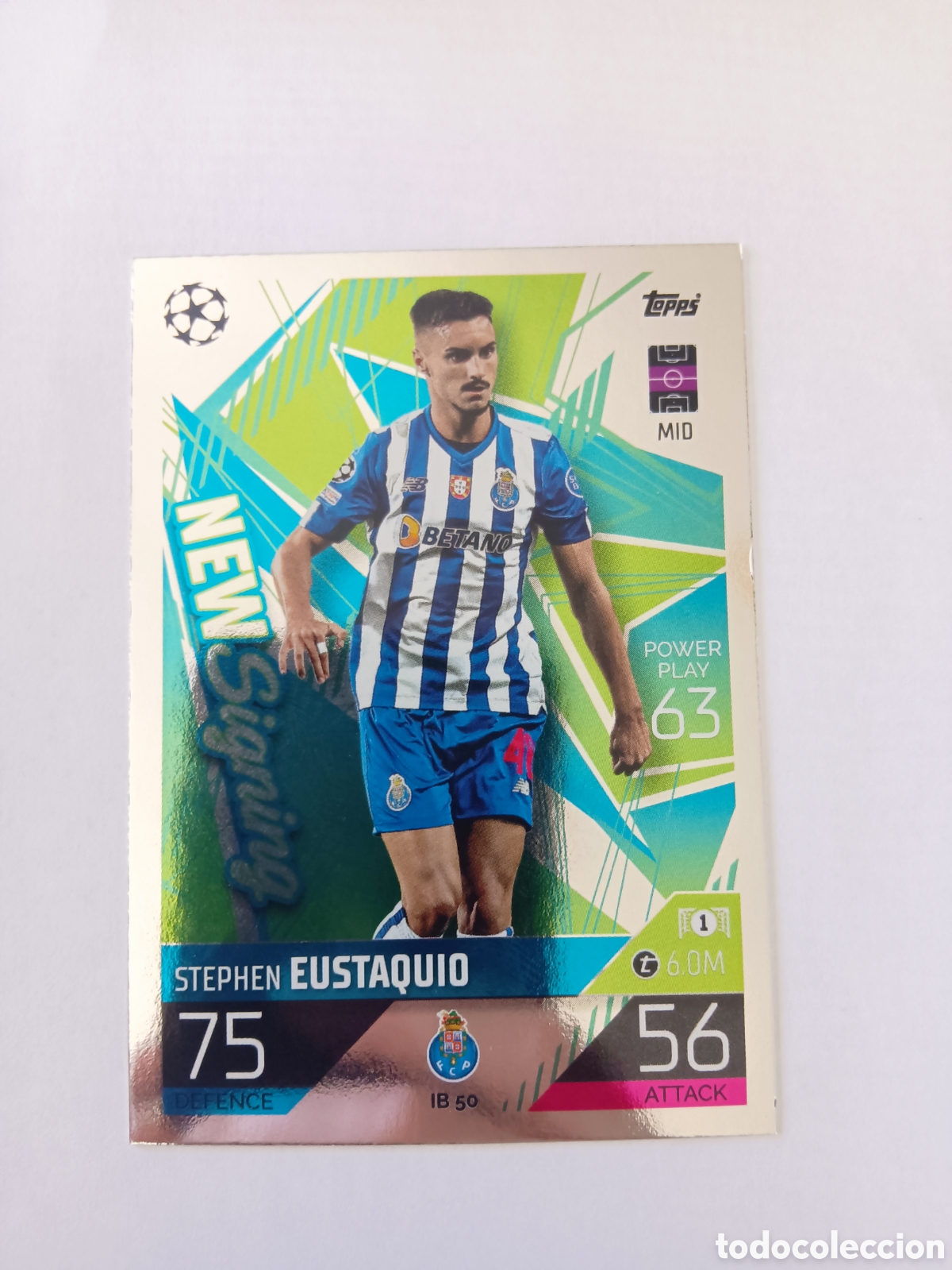 Cromos de F&uacute;tbol: IB 50 Eustaquio Porto New Signing TOPPS MATCH ATTAX 22/23