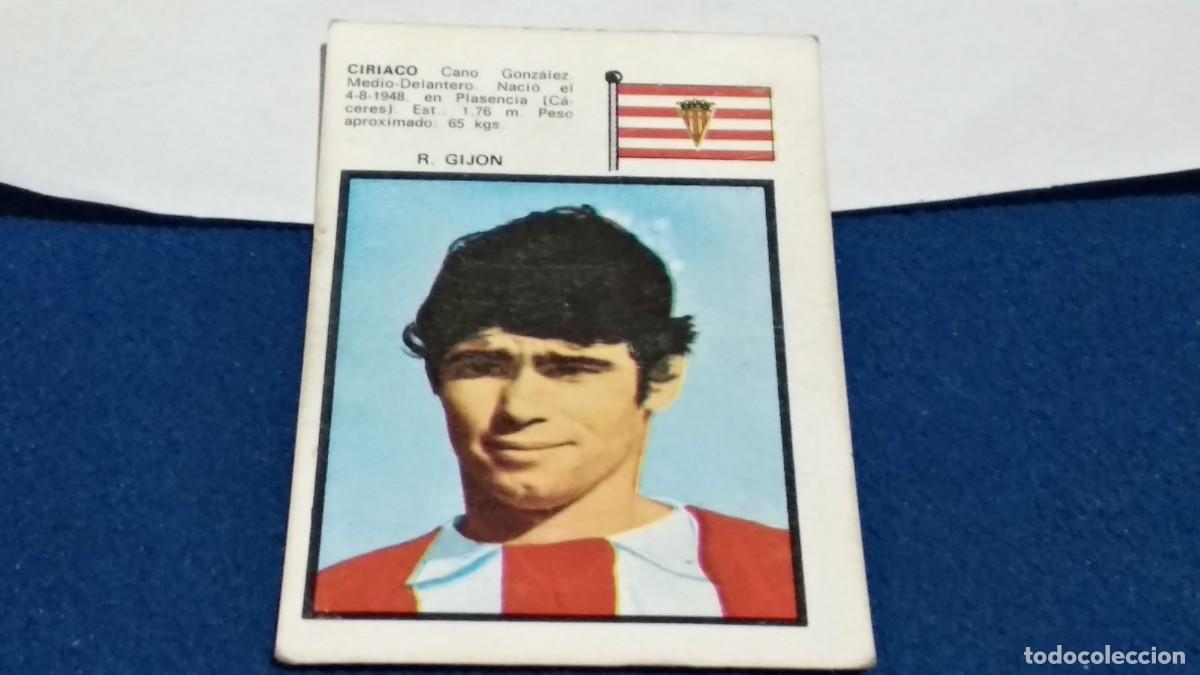 Cromos de F&uacute;tbol: CIRIACO- CROMO F&Uacute;TBOL R. GIJON(SPORTING DE GIJON)NUNCA PEGADO LIGA FHER 1971-1972/71-72-VER FOTOS