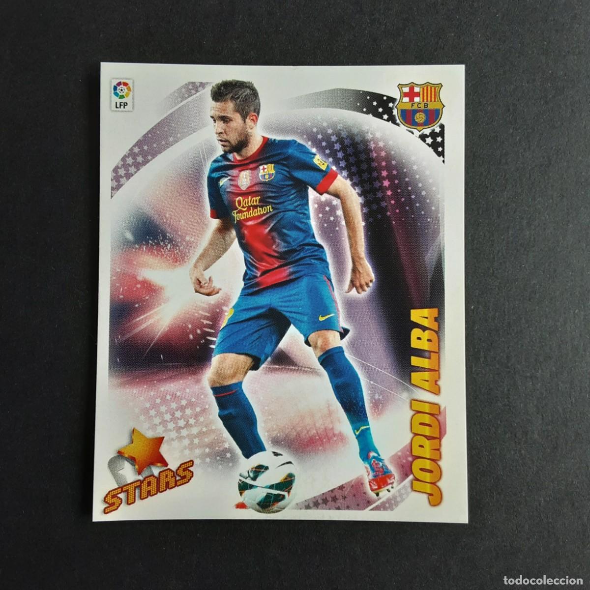 Cromos de f&uacute;tbol: CROMO LIGA 2012 2013 12 13 COLECCIONES ESTE PANINI STARS N&ordm;7 BIS JORDI ALBA-BARCELONA NUNCA PEGADO