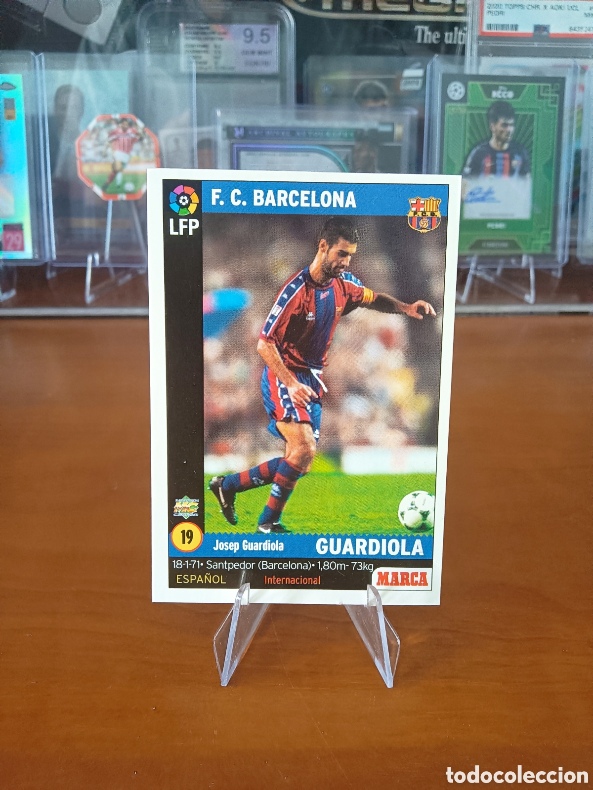 Cromos de f&uacute;tbol: Guardiola Barcelona #19 Mundicromo 98/99