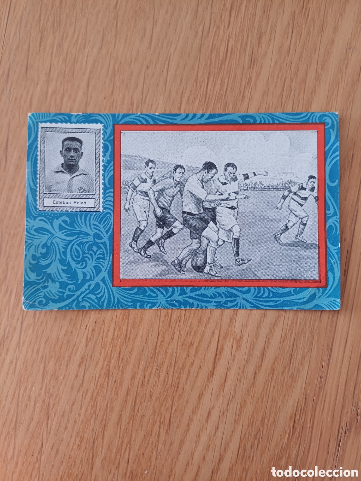 Football Stickers: Cromo futbol, Esteban Pelao, C.D.Europa, Serie A. Num.19, Debray Caf&eacute;s.