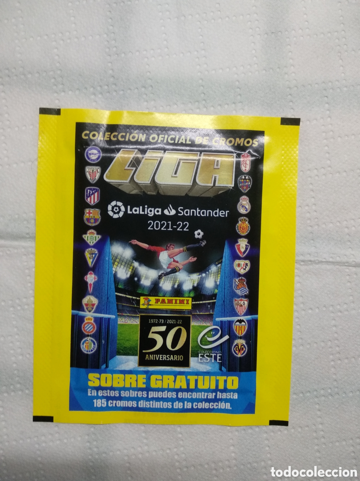 Cromos de f&uacute;tbol: SOBRE DE CROMOS SIN ABRIR LIGA ESTE 21-22 VERSI&Oacute;N GRATUITO