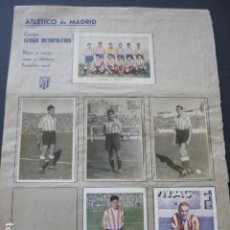 Cromos de Fútbol: ATLETICO DE MADRID FUTBOL CLUB CONJUNTO DE 10 CROMOS Y 3 FOTOGRAFIAS EQUIPO AÑOS 50