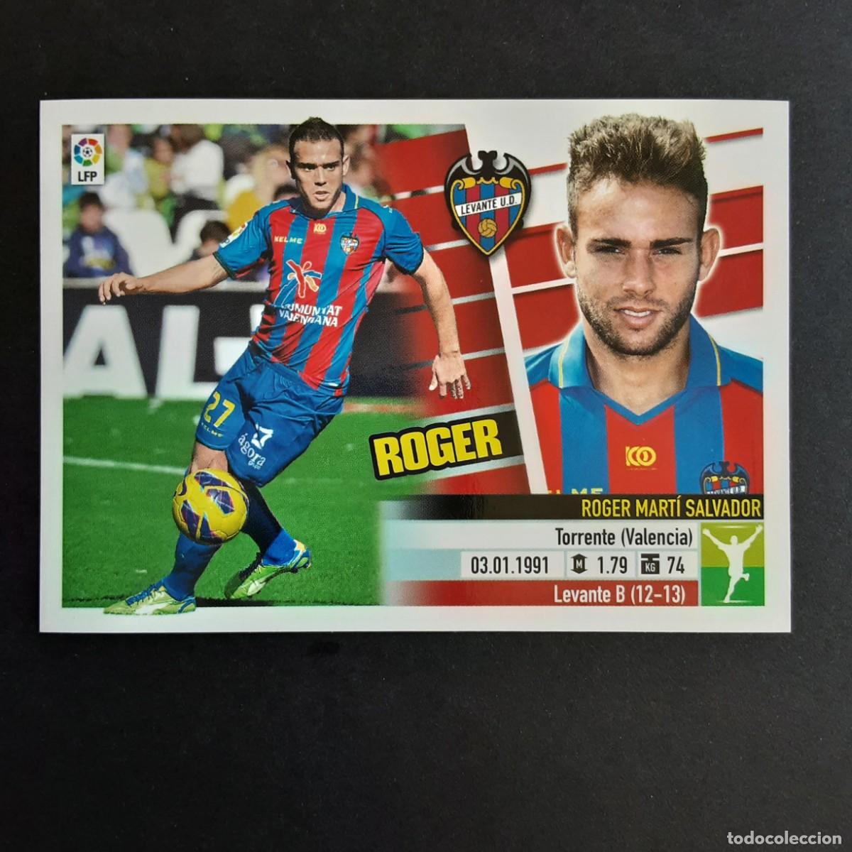 Cromos de F&uacute;tbol: CROMO LIGA 2013 2014 13 14 COLECCIONES ESTE PANINI N&ordm;15B ROGER-LEVANTE VERSION BRILLONUNCA PEGADO