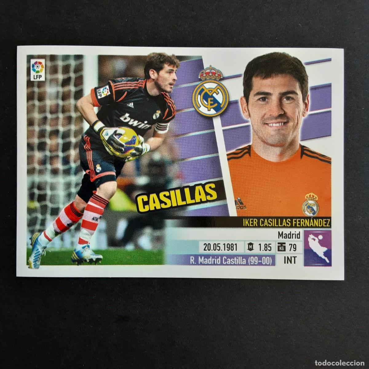 Cromos de f&uacute;tbol: CROMO LIGA 2013 2014 13 14 COLECCIONES ESTE PANINI N&ordm;1 CASILLAS-R.MADRID VERSION BRILLO NUNCA PEGADO