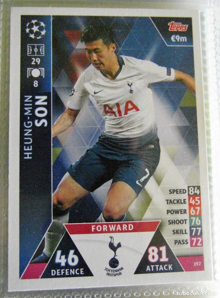 Cromos de Futebol: MATCH ATTAX 2018 2019 18 19 CHAMPIONS TOTTENHAM HOTSPUR HEUNG-MIN SON 197