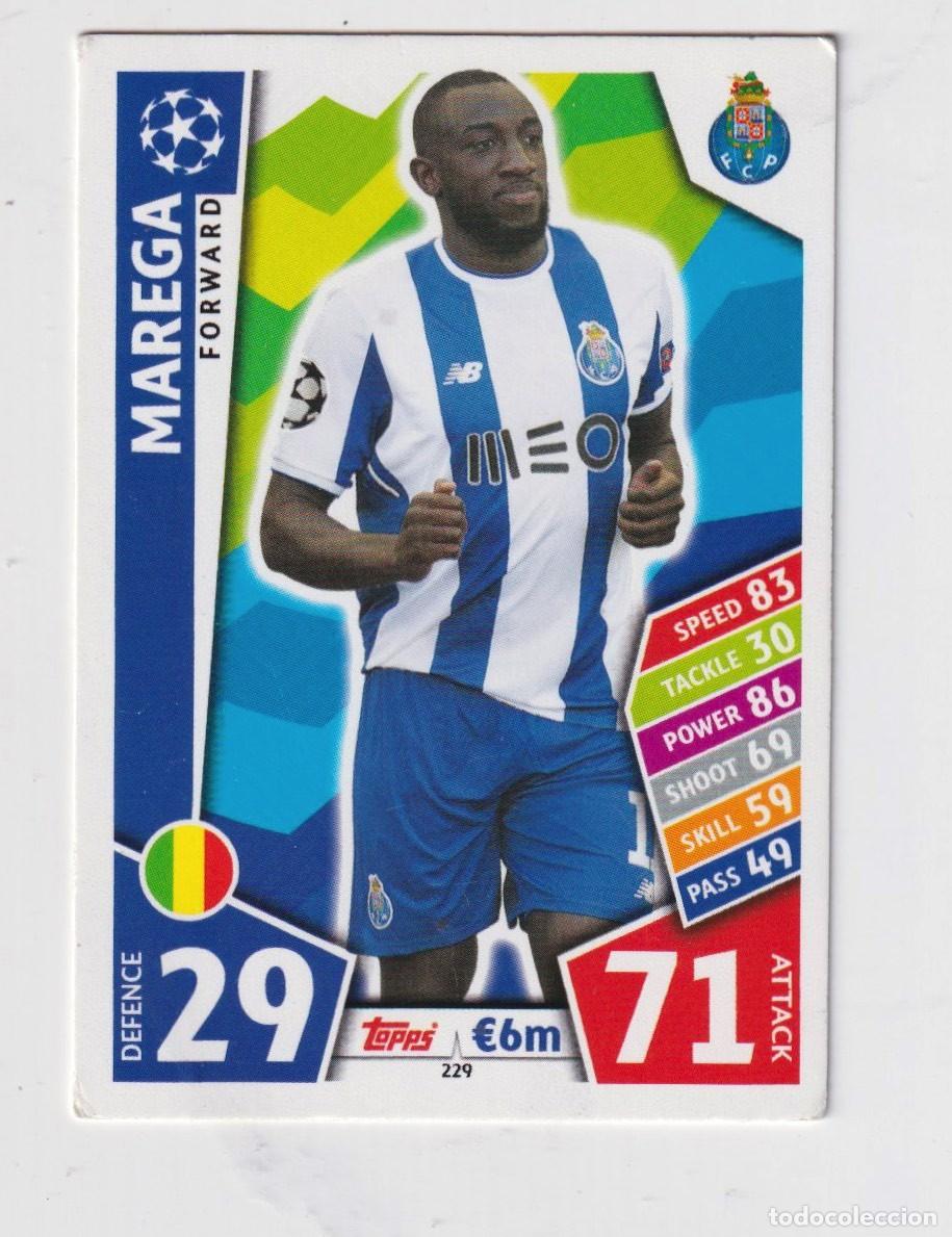 Cromos de f&uacute;tbol: CROMO DE FUTBOL DEL MATCH ATTAX MAREGA FORWARD