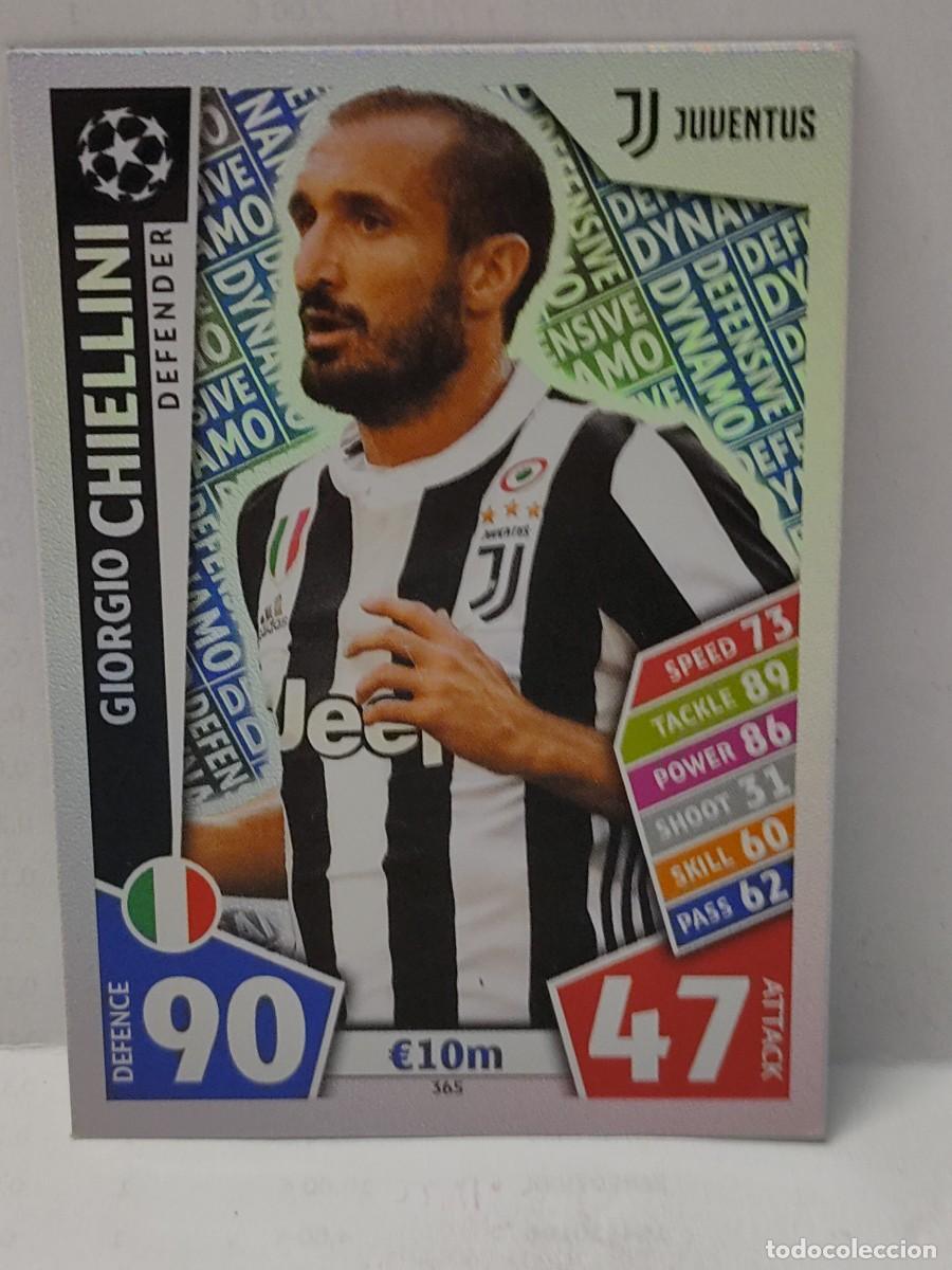 Figurine di Calcio: Cromo TOPPS MATCH ATTAX UEFA CHAMPIONS LEAGUE 2017 2018 17/18 - MAN OF THE MATCH - CHIELLINI 365
