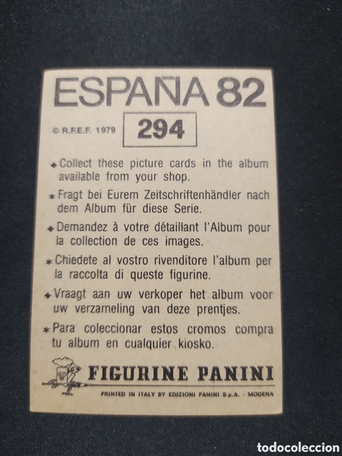 Cromos de f&uacute;tbol: Arconada cromo espana 82 sin pegar - Foto 2
