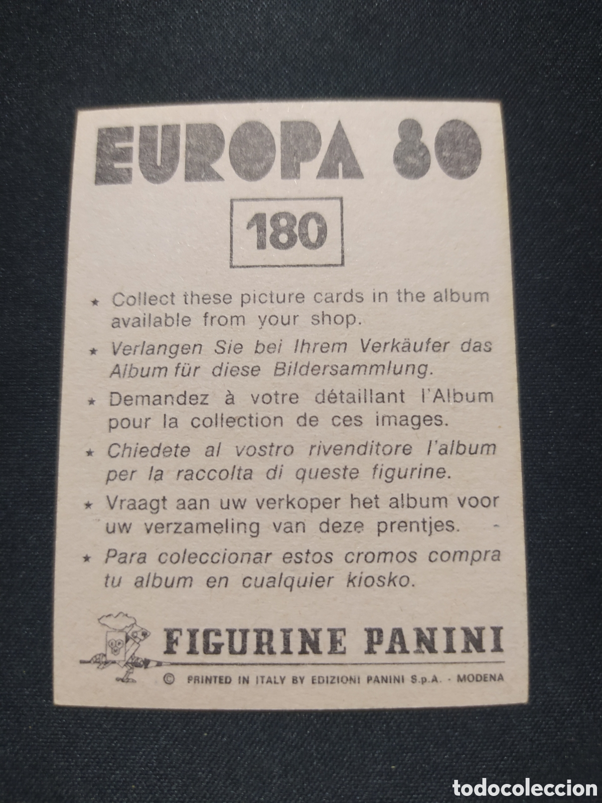 Cromos de f&uacute;tbol: Arconada Cromo eurocopa 80 sin pegar - Foto 2