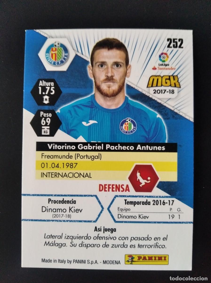 Cromos de f&uacute;tbol: Megacracks 2017/18,Getafe,Antunes (N&deg;252). - Foto 2