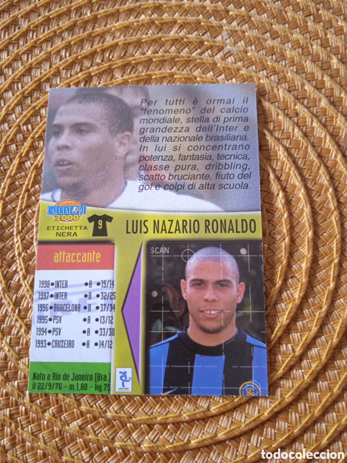 Cromos de f&uacute;tbol: Ronaldo Inter calciatori 2000 mundicromo - Foto 2