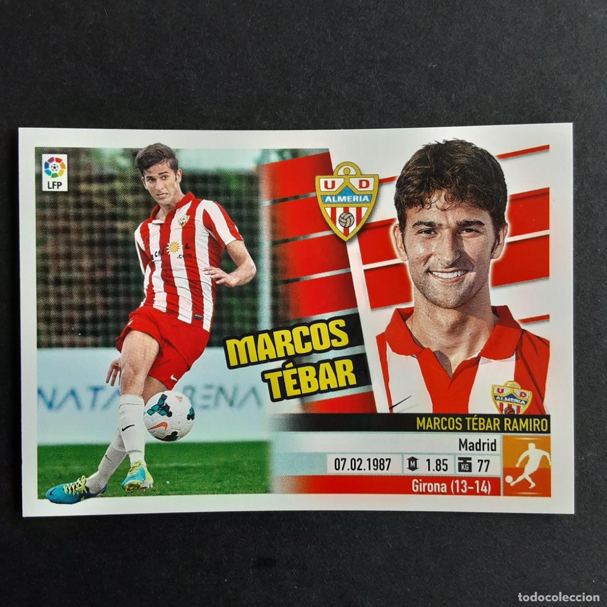 Cromos de f&uacute;tbol: CROMO LIGA 2013 2014 13 14 COLECCIONES ESTE PANINI COLOCA N&ordm;8 B MARCOS TEBAR-ALMERIA NUNCA PEGADO