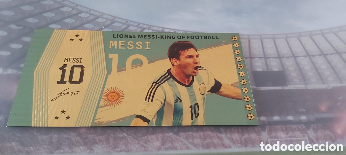 Cromos de f&uacute;tbol: Messi , argentina !! !!! Billete ... World cup!! - Foto 2
