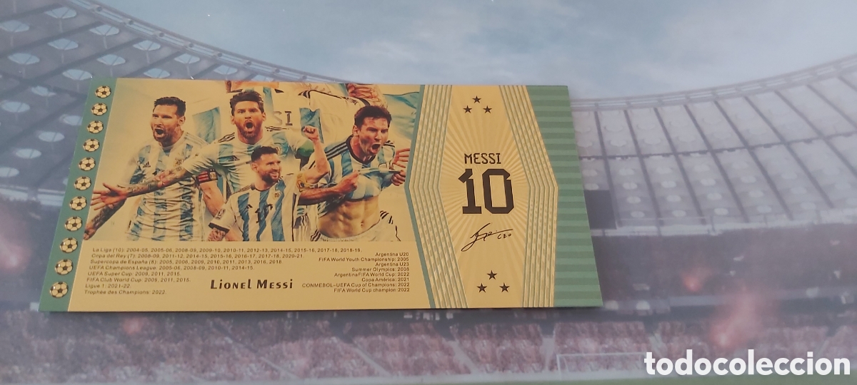 Cromos de f&uacute;tbol: Messi , argentina !! !!! Billete ... World cup!! - Foto 3