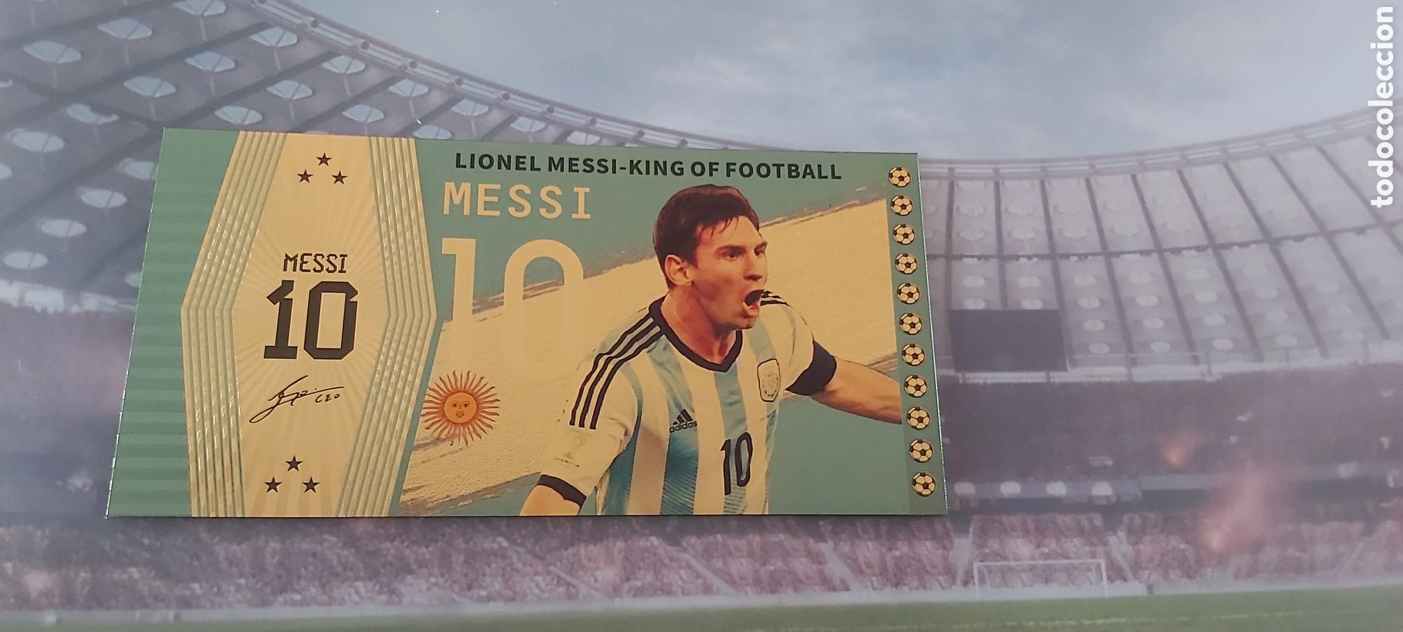 Cromos de f&uacute;tbol: Messi , argentina !! !!! Billete ... World cup!! - Foto 1