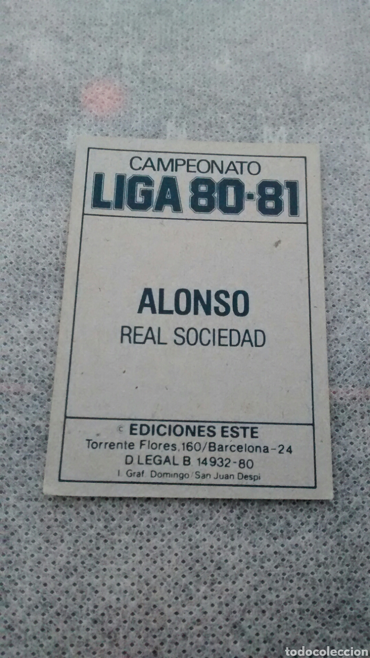 Cromos de f&uacute;tbol: 1980 80 81 1981 ESTE ALONSO - Foto 2