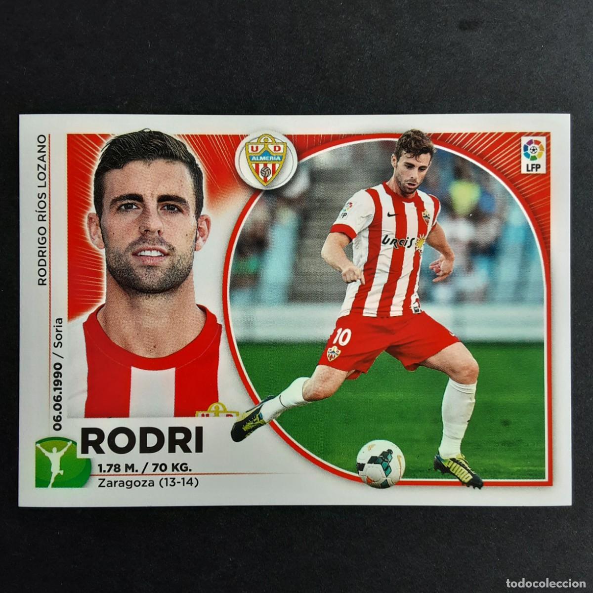 Cromos de f&uacute;tbol: CROMO LIGA 2014 2015 14 15 COLECCIONES ESTE PANINI N&ordm;16 RODRI-ALMERIA NUNCA PEGADO
