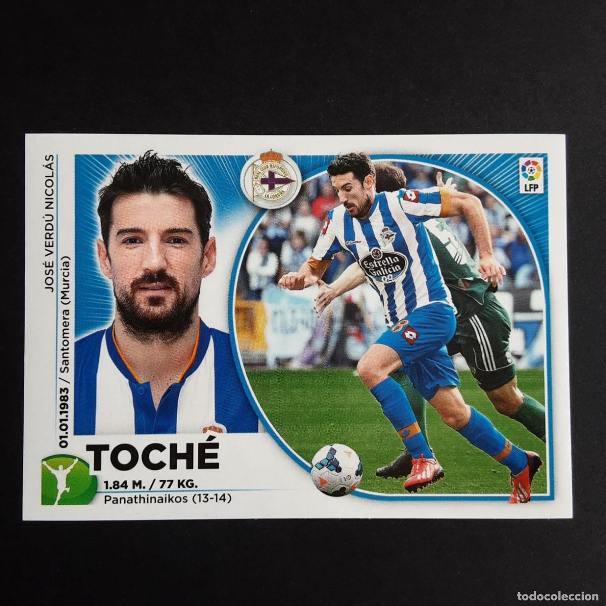 Cromos de F&uacute;tbol: CROMO LIGA 2014 2015 14 15 COLECCIONES ESTE PANINI N&ordm;16 TOCHE-D.CORU&Ntilde;A NUNCA PEGADO