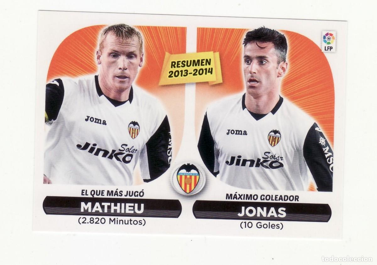 Cromos de f&uacute;tbol: EDICIONES ESTE 2014/2015 24 MATHIEU Y JONAS VALENCIA - Foto 1