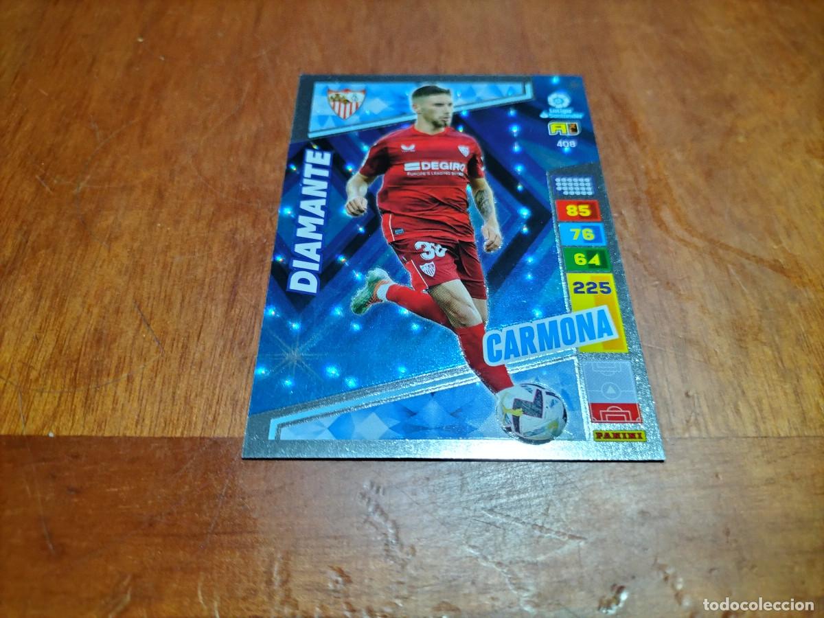 Cromos de f&uacute;tbol: 408 CARMONA DIAMANTE. ADRENALYN XL 2022-2023 LIGA 22-23 CROMO PANINI SIN ACTIVAR. COMO NUEVA