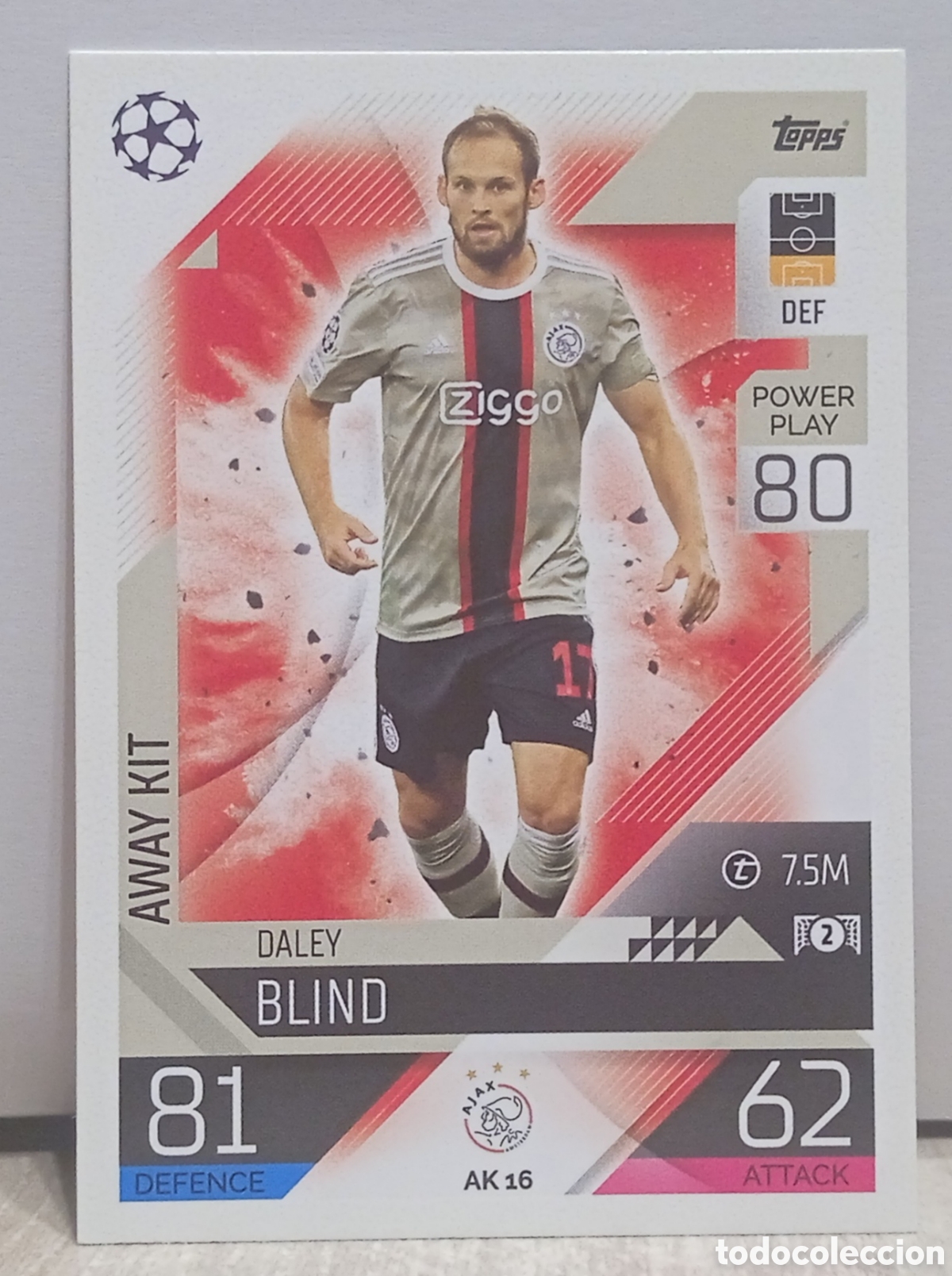 Cromos de f&uacute;tbol: AWAY KIT 16 BLIND - Foto 1