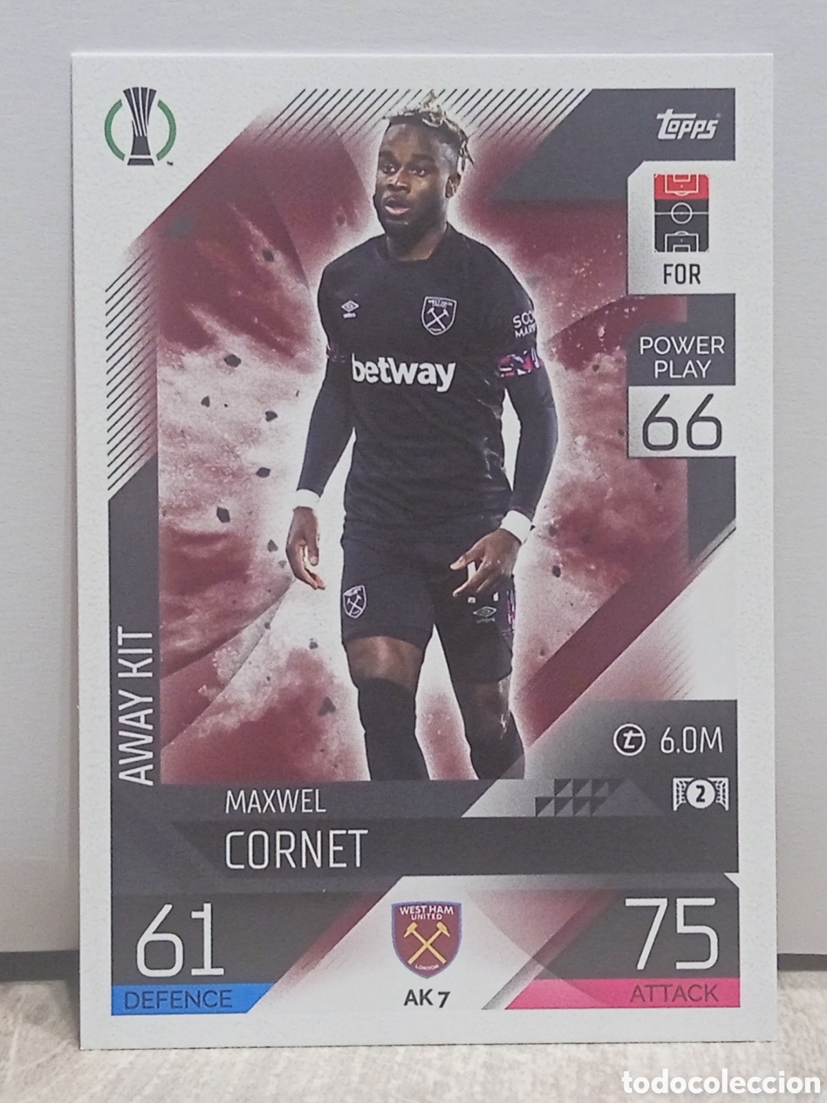 Cromos de f&uacute;tbol: AWAY KIT 7 CORNET - Foto 1