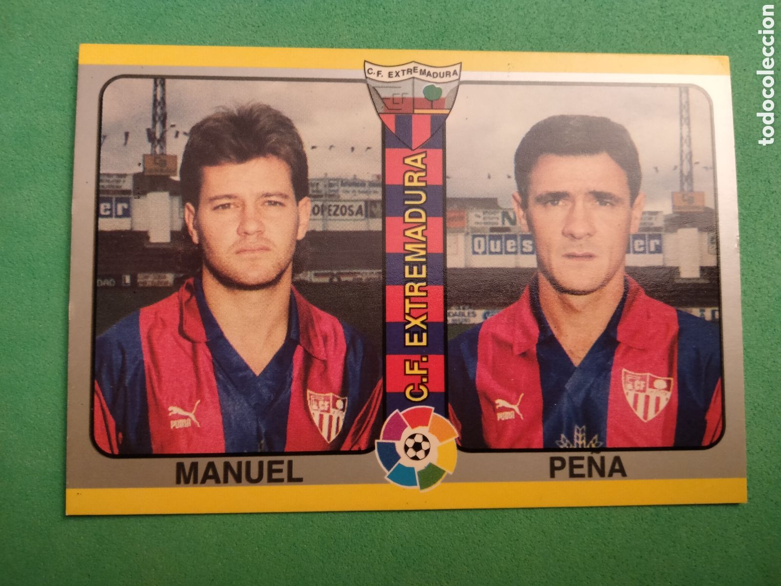 Figurine di Calcio: MANUEL PE&Ntilde;A 300 EXTREMADURA MUNDICROMO FUTBOL TOTAL 94 95 1994 1995 PERFECTO ESTADO