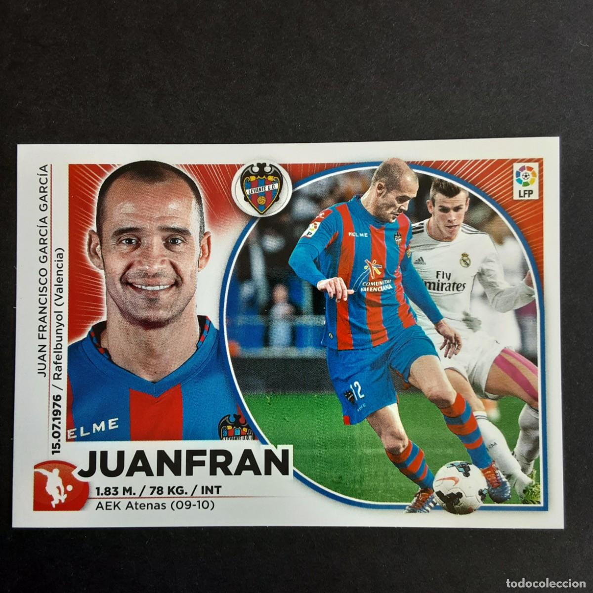 Cromos de F&uacute;tbol: CROMO LIGA 2014 2015 14 15 COLECCIONES ESTE PANINI N&ordm;7 JUANFRAN-LEVANTE NUNCA PEGADO