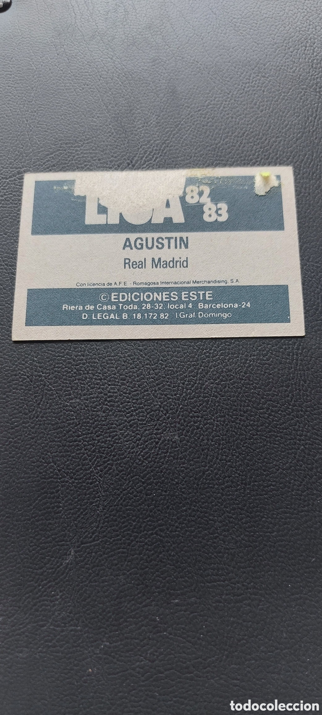 Cromos de f&uacute;tbol: Agustin real madrid 82/83 - Foto 2