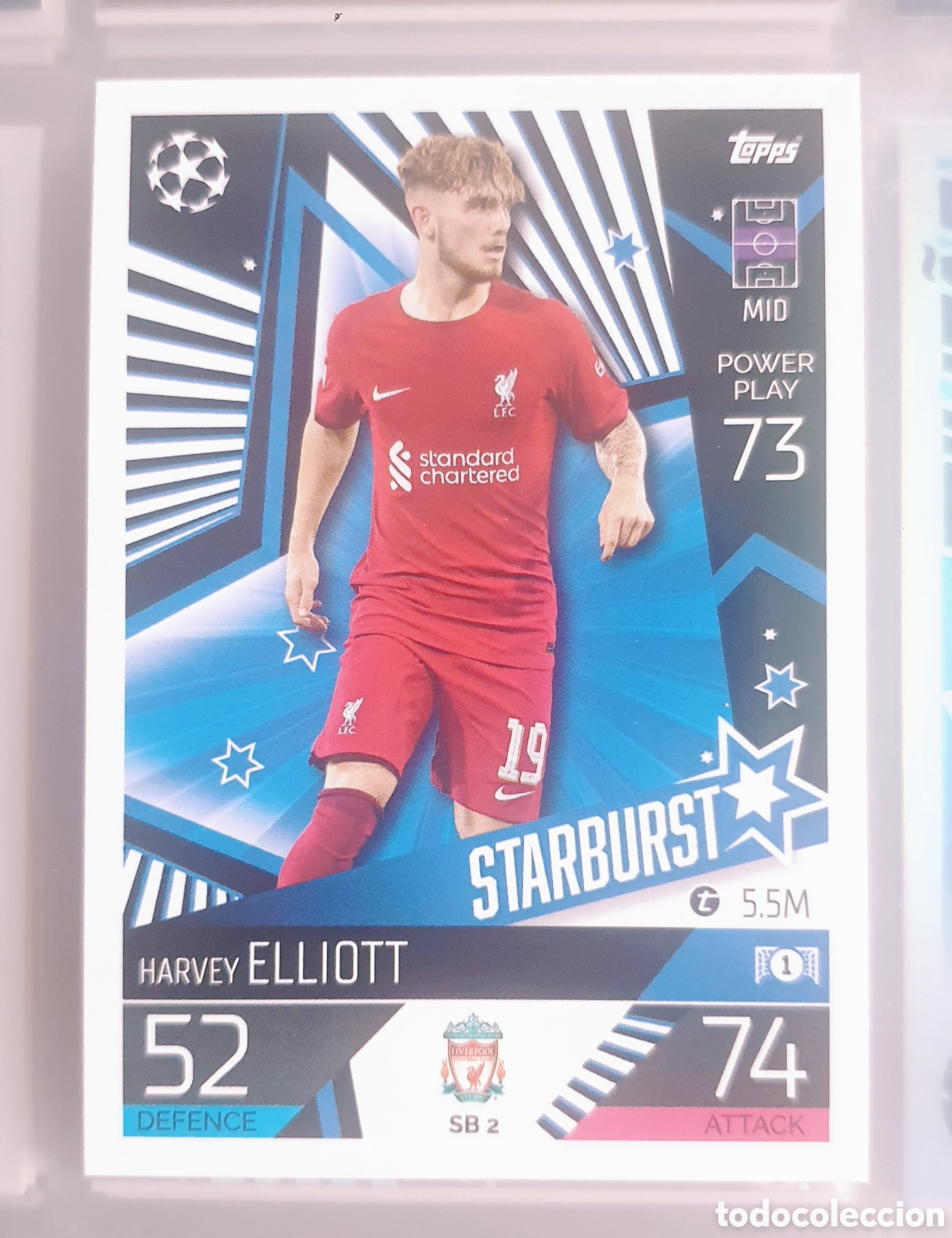 Fu&szlig;ball-Sticker: SB2 ellliott starburst topps match attax 22 23