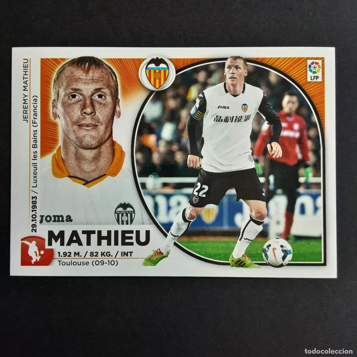 Cromos de f&uacute;tbol: CROMO LIGA 2014 2015 14 15 COLECCIONES ESTE PANINI N&ordm;7 MATHIEU-VALENCIA NUNCA PEGADO