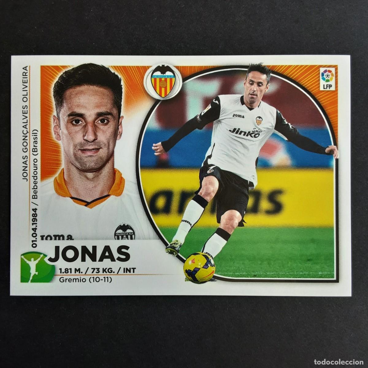 Cromos de f&uacute;tbol: CROMO LIGA 2014 2015 14 15 COLECCIONES ESTE PANINI N&ordm;16 JONAS-VALENCIA NUNCA PEGADO