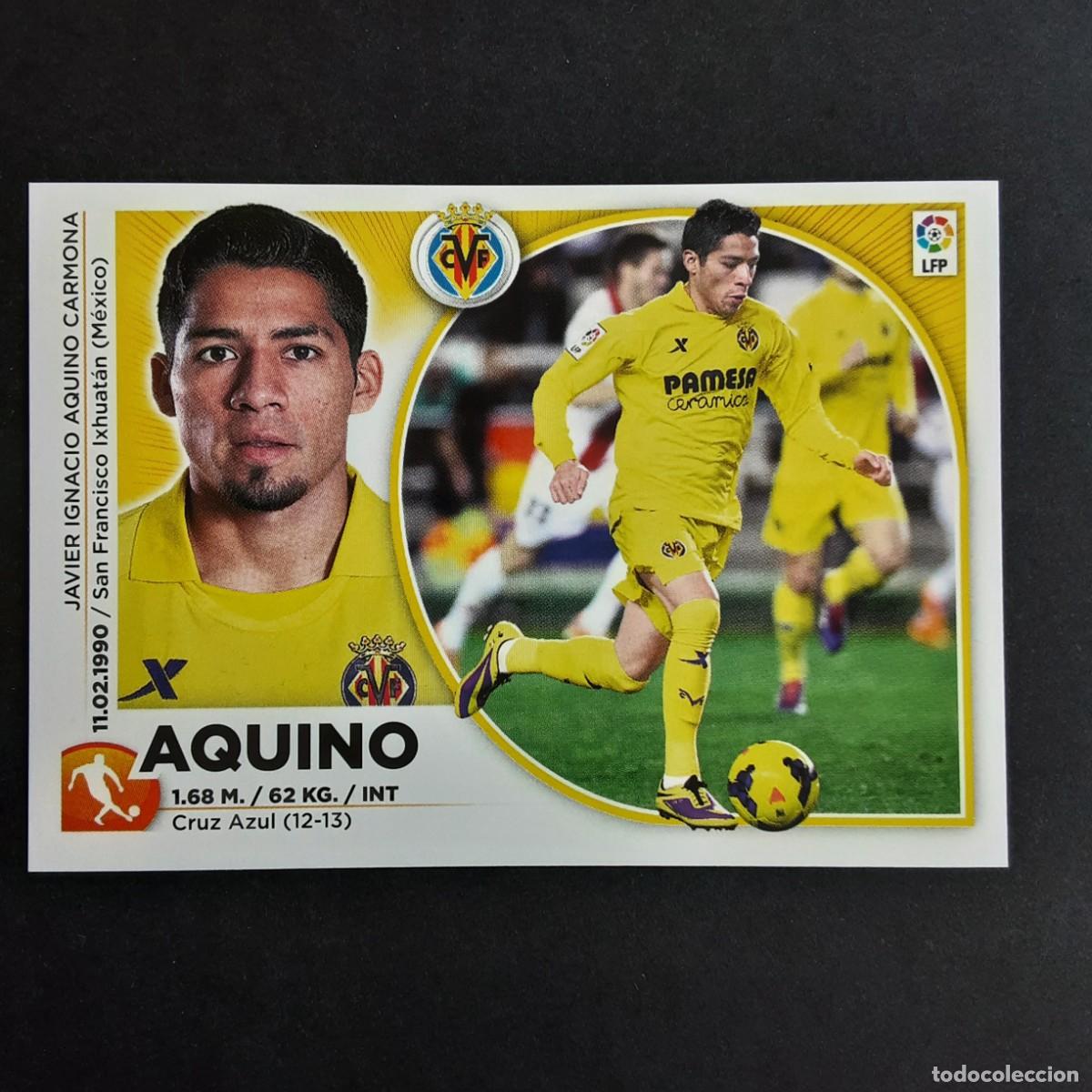 Cromos de f&uacute;tbol: CROMO LIGA 2014 2015 14 15 COLECCIONES ESTE PANINI N&ordm;14 AQUINO-VILLARREAL NUNCA PEGADO