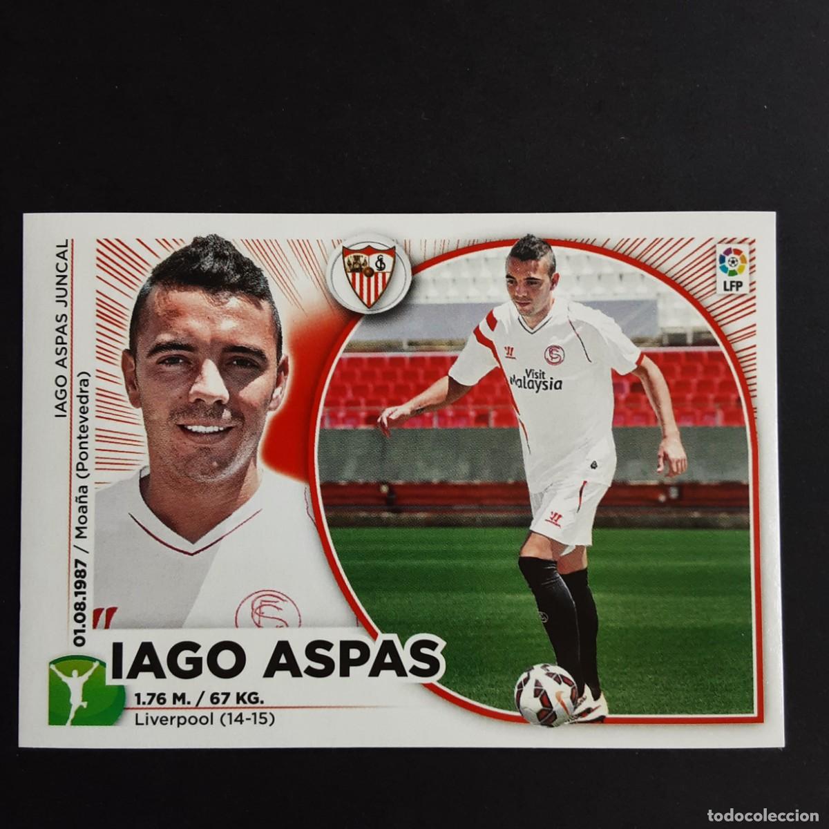 Cromos de F&uacute;tbol: CROMO LIGA 2014 2015 14 15 COLECCIONES ESTE PANINI FICHAJE N&ordm;22 IAGO ASPAS-SEVILLA NUNCA PEGADO