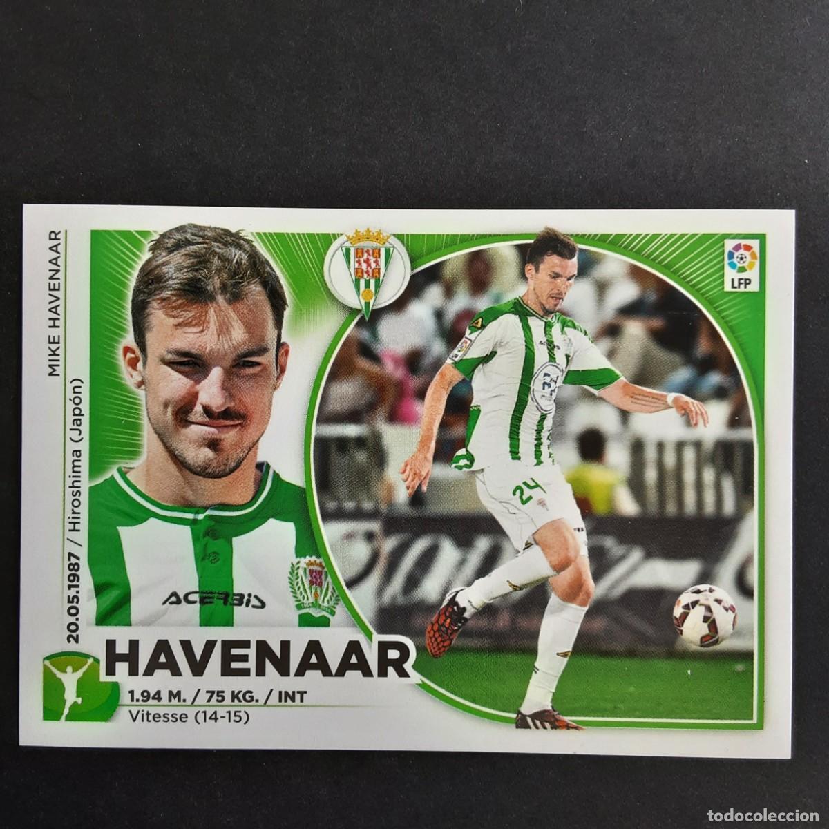 Cromos de F&uacute;tbol: CROMO LIGA 2014 2015 14 15 COLECCIONES ESTE PANINI FICHAJE N&ordm;37 HAVENAAR-CORDOBA NUNCA PEGADO